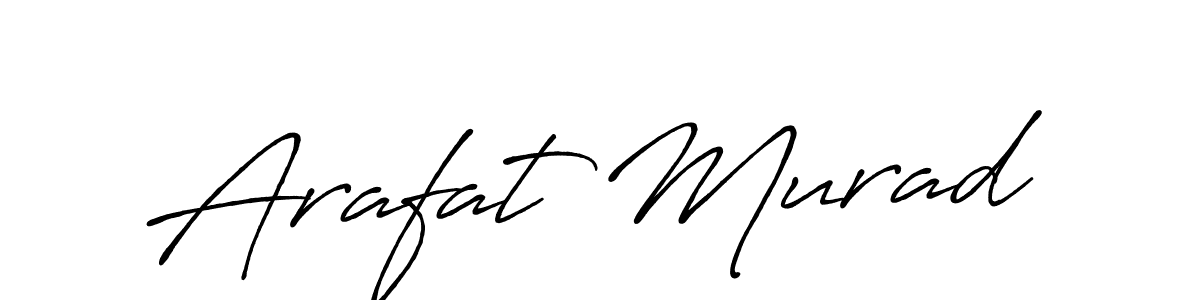 How to make Arafat Murad name signature. Use Antro_Vectra_Bolder style for creating short signs online. This is the latest handwritten sign. Arafat Murad signature style 7 images and pictures png