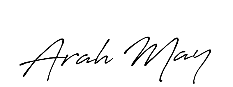 Also we have Arah May name is the best signature style. Create professional handwritten signature collection using Antro_Vectra_Bolder autograph style. Arah May signature style 7 images and pictures png