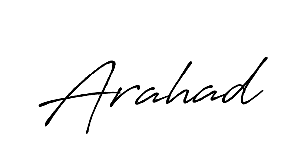 How to make Arahad name signature. Use Antro_Vectra_Bolder style for creating short signs online. This is the latest handwritten sign. Arahad signature style 7 images and pictures png
