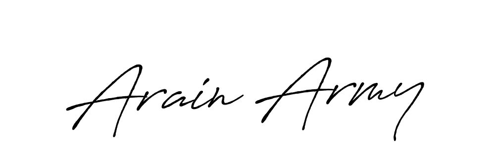Similarly Antro_Vectra_Bolder is the best handwritten signature design. Signature creator online .You can use it as an online autograph creator for name Arain Army. Arain Army signature style 7 images and pictures png