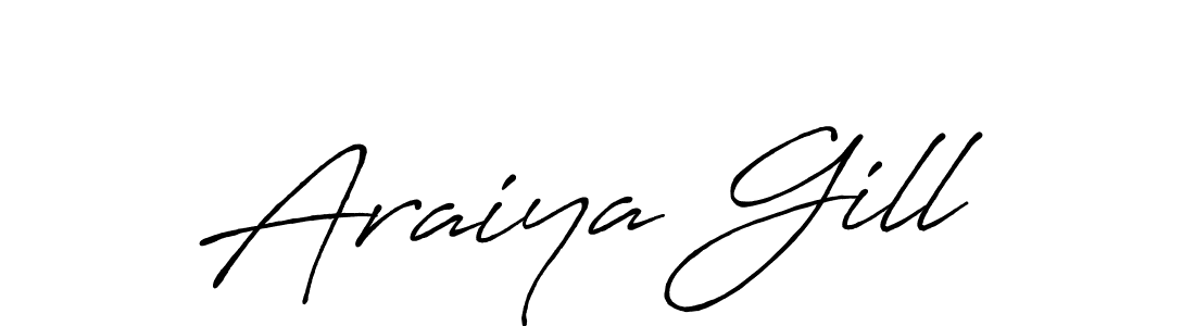 Use a signature maker to create a handwritten signature online. With this signature software, you can design (Antro_Vectra_Bolder) your own signature for name Araiya Gill. Araiya Gill signature style 7 images and pictures png