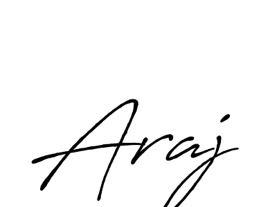 Design your own signature with our free online signature maker. With this signature software, you can create a handwritten (Antro_Vectra_Bolder) signature for name Araj. Araj signature style 7 images and pictures png