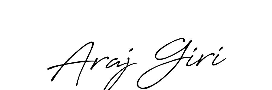 Araj Giri stylish signature style. Best Handwritten Sign (Antro_Vectra_Bolder) for my name. Handwritten Signature Collection Ideas for my name Araj Giri. Araj Giri signature style 7 images and pictures png