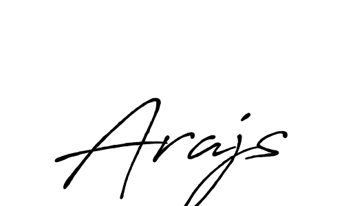 Use a signature maker to create a handwritten signature online. With this signature software, you can design (Antro_Vectra_Bolder) your own signature for name Arajs. Arajs signature style 7 images and pictures png