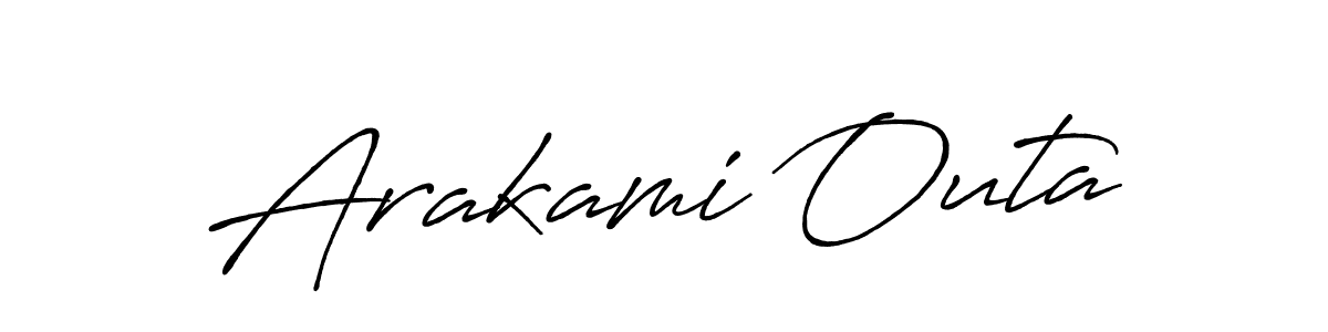 Make a beautiful signature design for name Arakami Outa. Use this online signature maker to create a handwritten signature for free. Arakami Outa signature style 7 images and pictures png