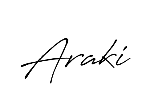 Design your own signature with our free online signature maker. With this signature software, you can create a handwritten (Antro_Vectra_Bolder) signature for name Araki. Araki signature style 7 images and pictures png