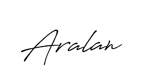 Create a beautiful signature design for name Aralan. With this signature (Antro_Vectra_Bolder) fonts, you can make a handwritten signature for free. Aralan signature style 7 images and pictures png