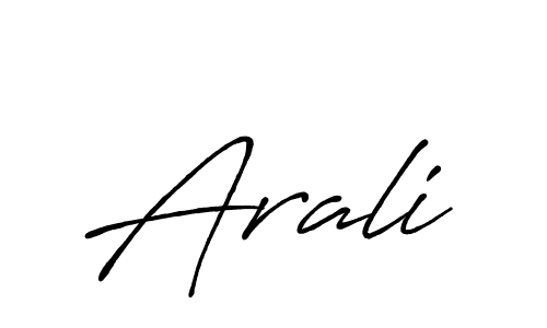 Design your own signature with our free online signature maker. With this signature software, you can create a handwritten (Antro_Vectra_Bolder) signature for name Arali. Arali signature style 7 images and pictures png