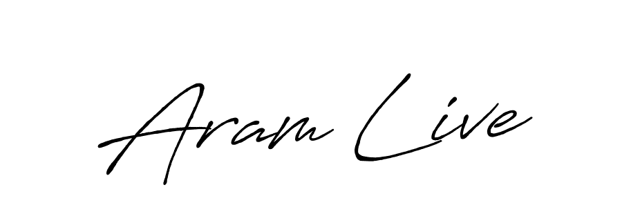 Similarly Antro_Vectra_Bolder is the best handwritten signature design. Signature creator online .You can use it as an online autograph creator for name Aram Live. Aram Live signature style 7 images and pictures png