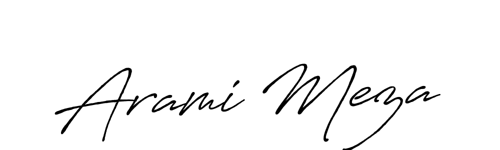 The best way (Antro_Vectra_Bolder) to make a short signature is to pick only two or three words in your name. The name Arami Meza include a total of six letters. For converting this name. Arami Meza signature style 7 images and pictures png