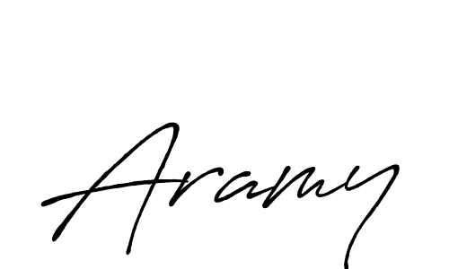 Design your own signature with our free online signature maker. With this signature software, you can create a handwritten (Antro_Vectra_Bolder) signature for name Aramy. Aramy signature style 7 images and pictures png