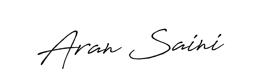 The best way (Antro_Vectra_Bolder) to make a short signature is to pick only two or three words in your name. The name Aran Saini include a total of six letters. For converting this name. Aran Saini signature style 7 images and pictures png