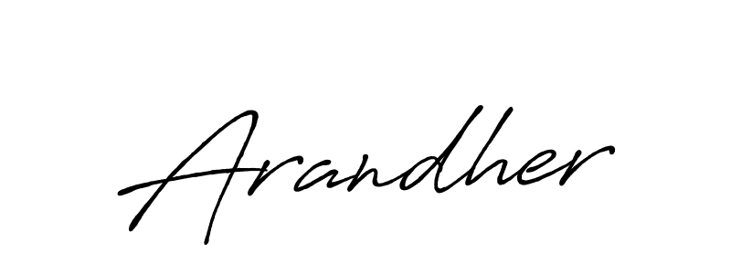 Make a beautiful signature design for name Arandher. With this signature (Antro_Vectra_Bolder) style, you can create a handwritten signature for free. Arandher signature style 7 images and pictures png