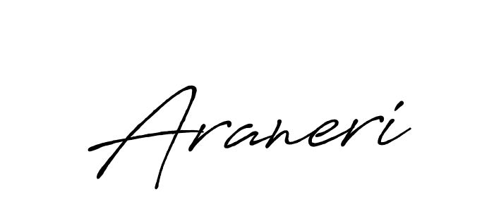 Use a signature maker to create a handwritten signature online. With this signature software, you can design (Antro_Vectra_Bolder) your own signature for name Araneri. Araneri signature style 7 images and pictures png