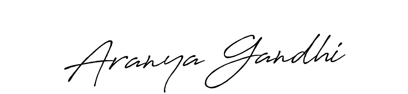 How to make Aranya Gandhi signature? Antro_Vectra_Bolder is a professional autograph style. Create handwritten signature for Aranya Gandhi name. Aranya Gandhi signature style 7 images and pictures png
