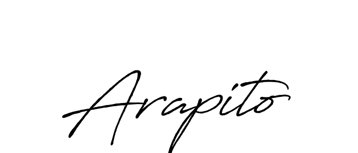 Make a beautiful signature design for name Arapito. With this signature (Antro_Vectra_Bolder) style, you can create a handwritten signature for free. Arapito signature style 7 images and pictures png