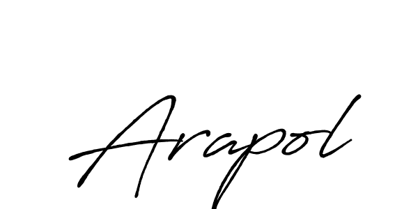 Make a beautiful signature design for name Arapol. With this signature (Antro_Vectra_Bolder) style, you can create a handwritten signature for free. Arapol signature style 7 images and pictures png
