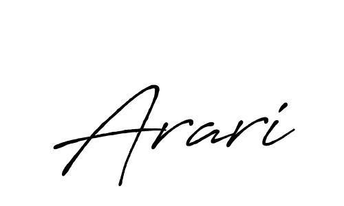 Design your own signature with our free online signature maker. With this signature software, you can create a handwritten (Antro_Vectra_Bolder) signature for name Arari. Arari signature style 7 images and pictures png