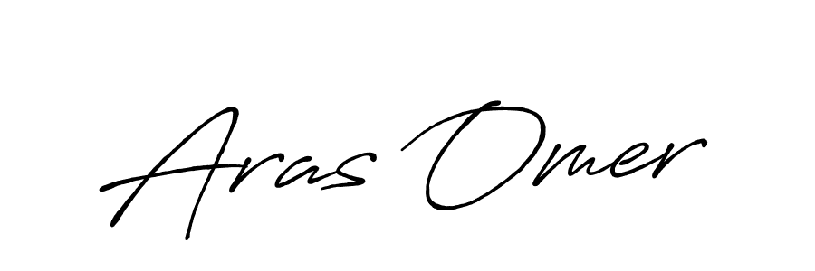 Aras Omer stylish signature style. Best Handwritten Sign (Antro_Vectra_Bolder) for my name. Handwritten Signature Collection Ideas for my name Aras Omer. Aras Omer signature style 7 images and pictures png