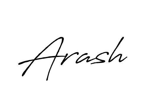 Design your own signature with our free online signature maker. With this signature software, you can create a handwritten (Antro_Vectra_Bolder) signature for name Arash. Arash signature style 7 images and pictures png