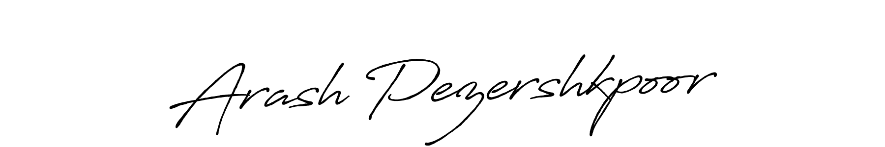 Create a beautiful signature design for name Arash Pezershkpoor. With this signature (Antro_Vectra_Bolder) fonts, you can make a handwritten signature for free. Arash Pezershkpoor signature style 7 images and pictures png