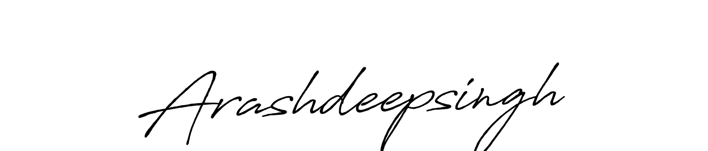Design your own signature with our free online signature maker. With this signature software, you can create a handwritten (Antro_Vectra_Bolder) signature for name Arashdeepsingh. Arashdeepsingh signature style 7 images and pictures png