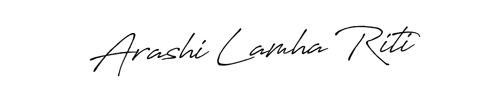 You can use this online signature creator to create a handwritten signature for the name Arashi Lamha Riti. This is the best online autograph maker. Arashi Lamha Riti signature style 7 images and pictures png