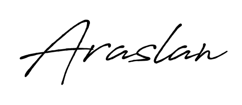 Create a personalized artistic stamp with Araslan in Antro_Vectra_Bolder font. Perfect for visual artists, designers, and influencers. Araslan signature style 7 images and pictures png