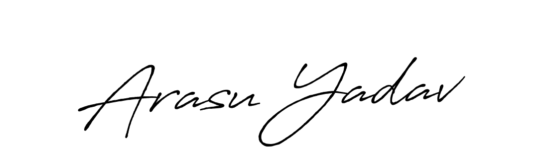 Make a beautiful signature design for name Arasu Yadav. With this signature (Antro_Vectra_Bolder) style, you can create a handwritten signature for free. Arasu Yadav signature style 7 images and pictures png