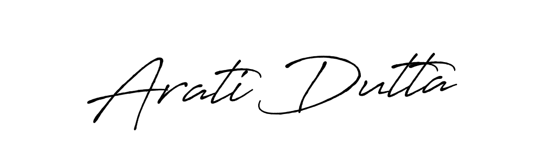 Design your own signature with our free online signature maker. With this signature software, you can create a handwritten (Antro_Vectra_Bolder) signature for name Arati Dutta. Arati Dutta signature style 7 images and pictures png