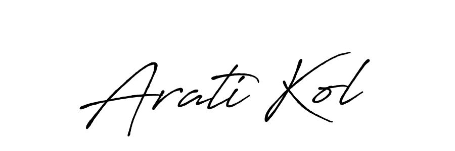 Use a signature maker to create a handwritten signature online. With this signature software, you can design (Antro_Vectra_Bolder) your own signature for name Arati Kol. Arati Kol signature style 7 images and pictures png