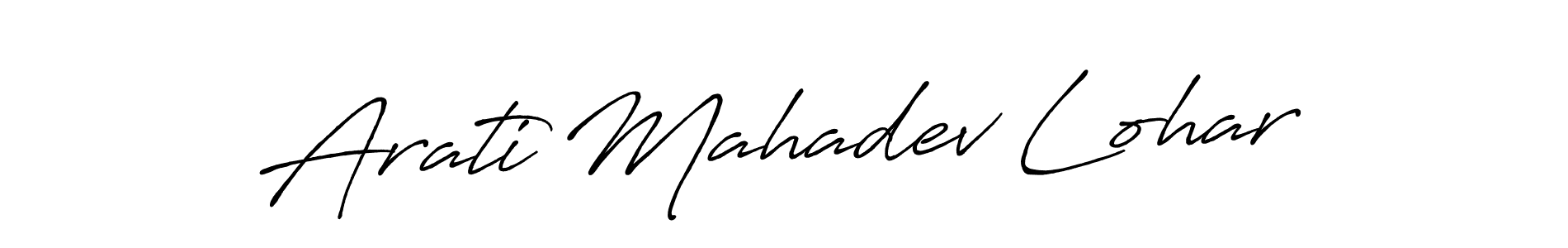 Antro_Vectra_Bolder is a professional signature style that is perfect for those who want to add a touch of class to their signature. It is also a great choice for those who want to make their signature more unique. Get Arati Mahadev Lohar name to fancy signature for free. Arati Mahadev Lohar signature style 7 images and pictures png