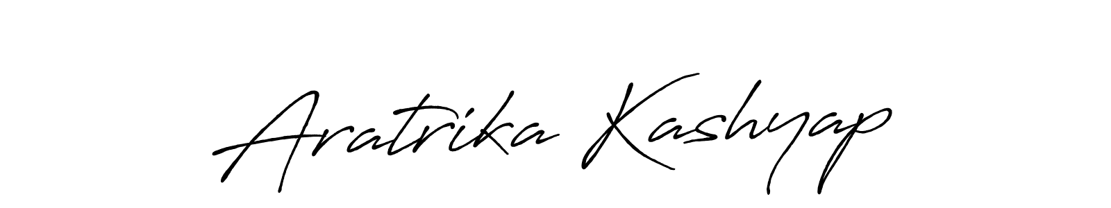 How to make Aratrika Kashyap name signature. Use Antro_Vectra_Bolder style for creating short signs online. This is the latest handwritten sign. Aratrika Kashyap signature style 7 images and pictures png