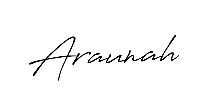 Use a signature maker to create a handwritten signature online. With this signature software, you can design (Antro_Vectra_Bolder) your own signature for name Araunah. Araunah signature style 7 images and pictures png