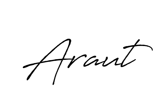 Use a signature maker to create a handwritten signature online. With this signature software, you can design (Antro_Vectra_Bolder) your own signature for name Araut. Araut signature style 7 images and pictures png