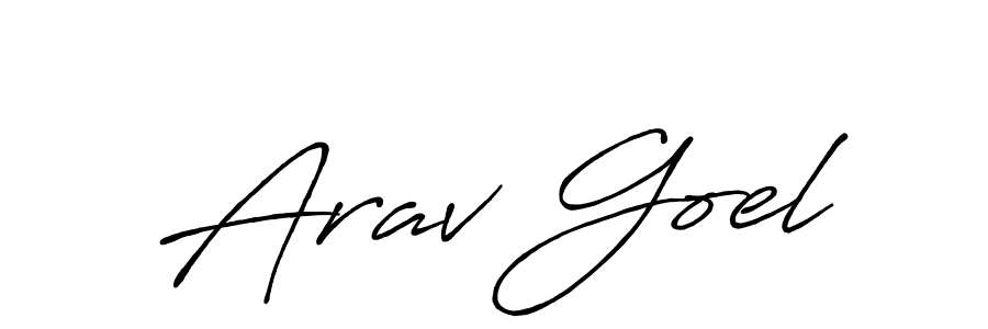This is the best signature style for the Arav Goel name. Also you like these signature font (Antro_Vectra_Bolder). Mix name signature. Arav Goel signature style 7 images and pictures png