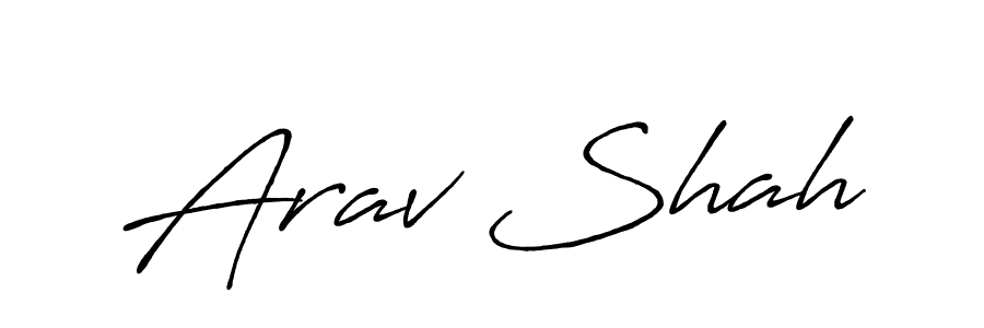 Make a beautiful signature design for name Arav Shah. Use this online signature maker to create a handwritten signature for free. Arav Shah signature style 7 images and pictures png