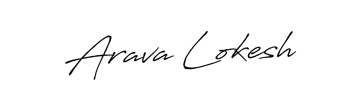 Use a signature maker to create a handwritten signature online. With this signature software, you can design (Antro_Vectra_Bolder) your own signature for name Arava Lokesh. Arava Lokesh signature style 7 images and pictures png