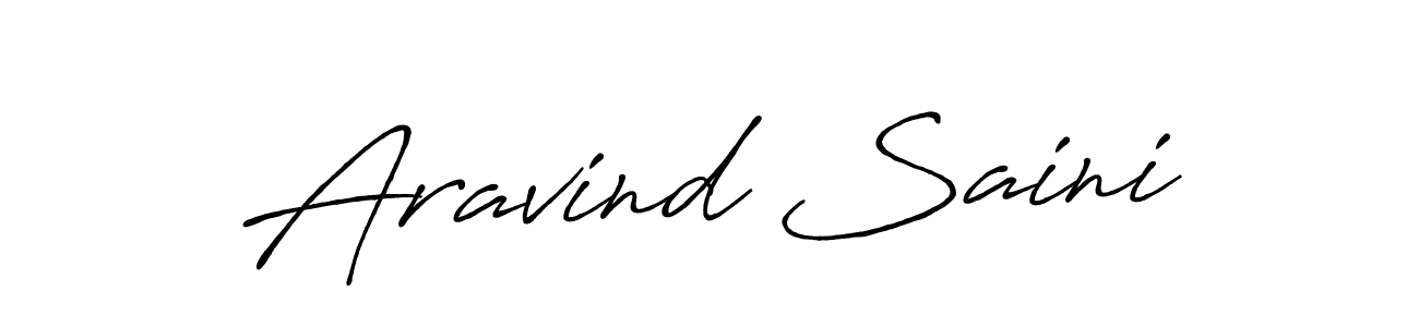 How to make Aravind Saini name signature. Use Antro_Vectra_Bolder style for creating short signs online. This is the latest handwritten sign. Aravind Saini signature style 7 images and pictures png