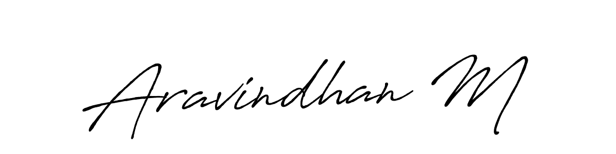 Make a beautiful signature design for name Aravindhan M. Use this online signature maker to create a handwritten signature for free. Aravindhan M signature style 7 images and pictures png
