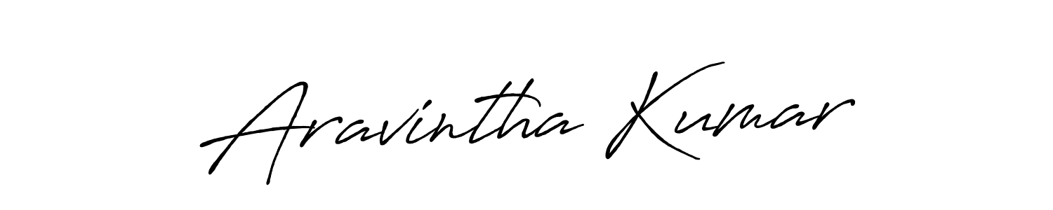 Make a beautiful signature design for name Aravintha Kumar. With this signature (Antro_Vectra_Bolder) style, you can create a handwritten signature for free. Aravintha Kumar signature style 7 images and pictures png