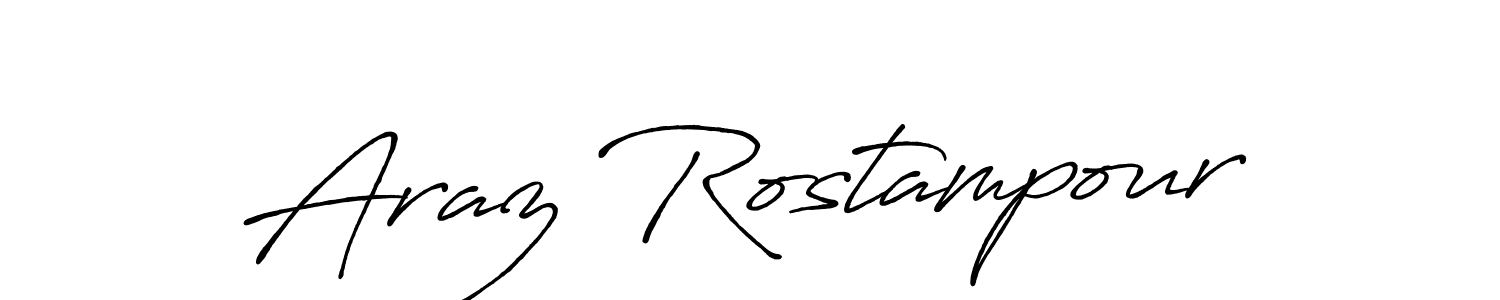 Use a signature maker to create a handwritten signature online. With this signature software, you can design (Antro_Vectra_Bolder) your own signature for name Araz Rostampour. Araz Rostampour signature style 7 images and pictures png