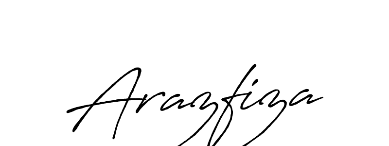 Use a signature maker to create a handwritten signature online. With this signature software, you can design (Antro_Vectra_Bolder) your own signature for name Arazfiza. Arazfiza signature style 7 images and pictures png