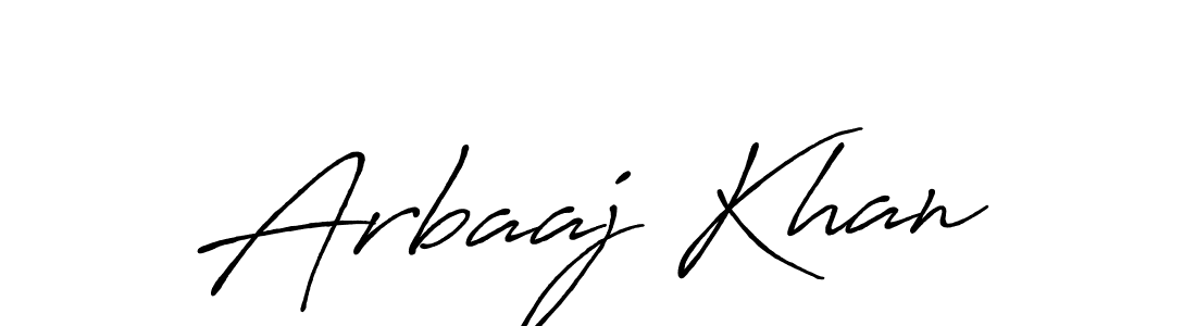 Use a signature maker to create a handwritten signature online. With this signature software, you can design (Antro_Vectra_Bolder) your own signature for name Arbaaj Khan. Arbaaj Khan signature style 7 images and pictures png