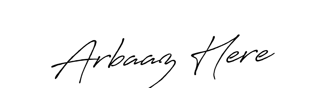 It looks lik you need a new signature style for name Arbaaz Here. Design unique handwritten (Antro_Vectra_Bolder) signature with our free signature maker in just a few clicks. Arbaaz Here signature style 7 images and pictures png