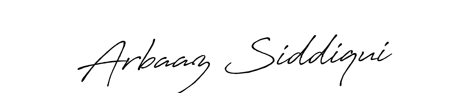 Use a signature maker to create a handwritten signature online. With this signature software, you can design (Antro_Vectra_Bolder) your own signature for name Arbaaz Siddiqui. Arbaaz Siddiqui signature style 7 images and pictures png