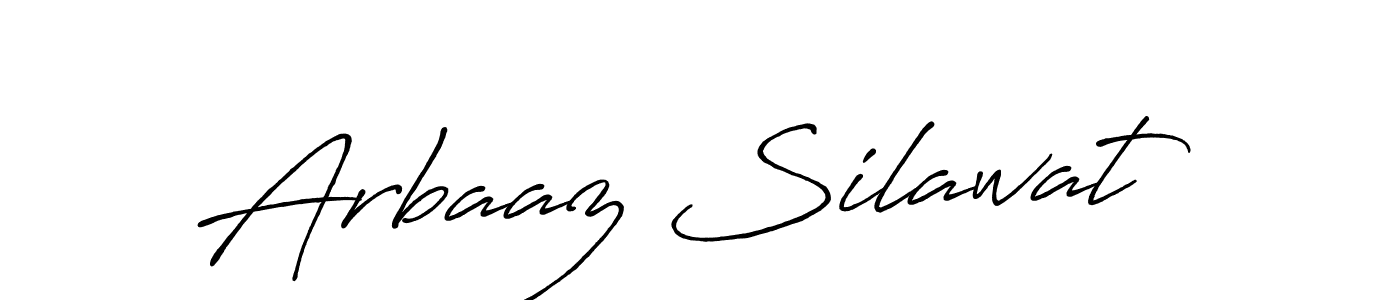 Create a beautiful signature design for name Arbaaz Silawat. With this signature (Antro_Vectra_Bolder) fonts, you can make a handwritten signature for free. Arbaaz Silawat signature style 7 images and pictures png