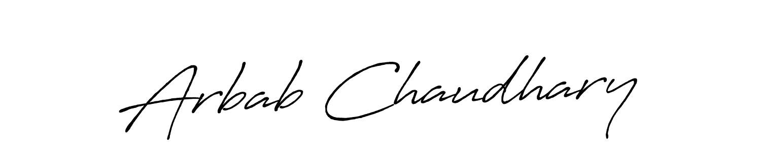 Design your own signature with our free online signature maker. With this signature software, you can create a handwritten (Antro_Vectra_Bolder) signature for name Arbab Chaudhary. Arbab Chaudhary signature style 7 images and pictures png