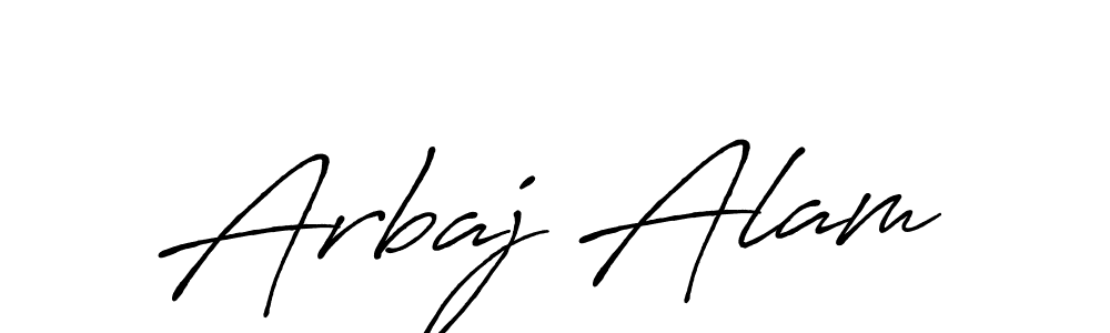 Create a beautiful signature design for name Arbaj Alam. With this signature (Antro_Vectra_Bolder) fonts, you can make a handwritten signature for free. Arbaj Alam signature style 7 images and pictures png