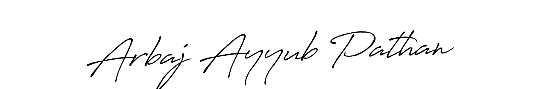 Antro_Vectra_Bolder is a professional signature style that is perfect for those who want to add a touch of class to their signature. It is also a great choice for those who want to make their signature more unique. Get Arbaj Ayyub Pathan name to fancy signature for free. Arbaj Ayyub Pathan signature style 7 images and pictures png